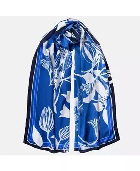 Cara - Шелковый шарф/шаль для женщин Elizabetta, синий