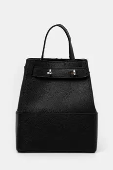 CARACCIOLO кожаный рюкзак Silvian Heach, черный