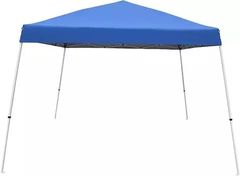 Caravan Canopy Навес для автоприцепа V-Series 2, навес с наклонными опорами 12 x 12 футов, синий