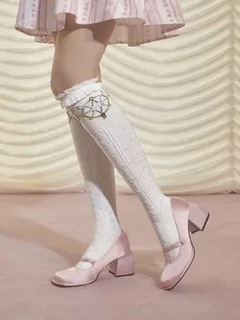 CARDCAPTOR SAKURA | Белые носки до колена с эффектом SHEIN, белый цвет