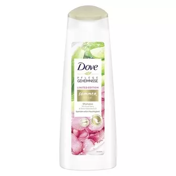 Care Secrets Summer Ritual Limited Edition Шампунь с ароматом алоэ вера и розовой воды, 250 мл, Dove