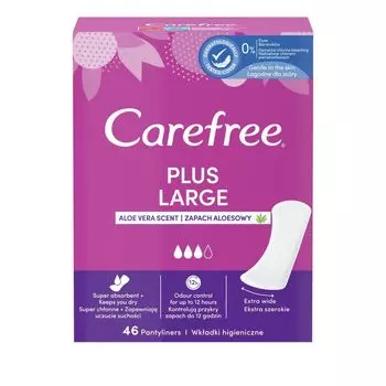 Carefree Plus Large Aloe Vera ежедневные прокладки, 46 шт.