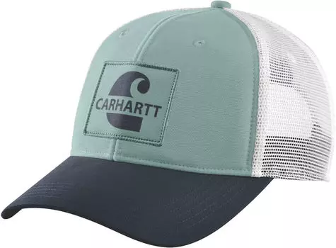 Шапка Carhartt Canvas Mesh-Back Core Graphic, светло-зеленый