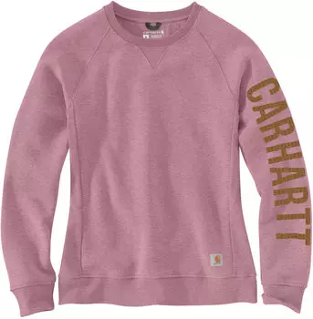Свитшот женский Carhartt Clarksburg Crewneck, розовый