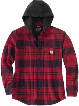 Рубашка Carhartt Flannel Fleece Lined Hooded, красный