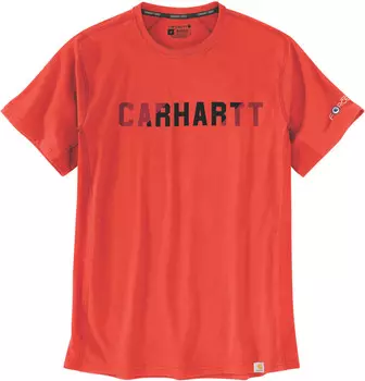 Футболка Carhartt Force Flex Block Logo, красный