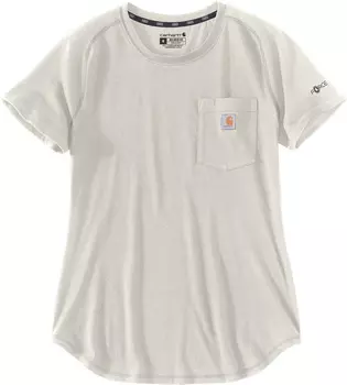 Футболка женская Carhartt Force Relaxed Fit Midweight Pocket, кремовый