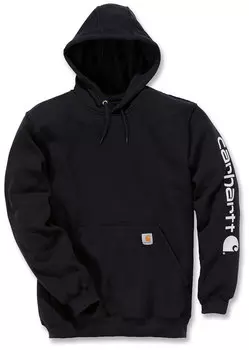 Толстовка Carhartt Midweight Sleeve Logo, черный