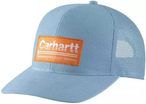 Carhartt Мужская парусиновая кепка с сетчатой спинкой для улицы и нашивками