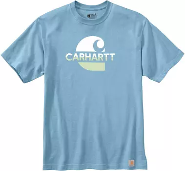 Футболка Carhartt Relaxed Fit Heavyweight C Graphic, светло-синий