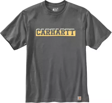 Футболка Carhartt Relaxed Fit Heavyweight Logo Graphic, темно-серый