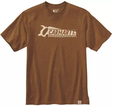 Футболка Carhartt Saw Graphic, коричневый