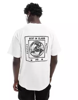 Carhartt WIP — белая футболка с принтом значка