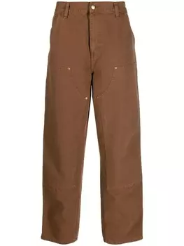 Carhartt WIP брюки прямого кроя, коричневый
