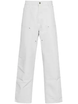 Carhartt WIP брюки прямого кроя с двойным коленом, серый