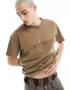 Carhartt WIP — Duster — коричневая футболка