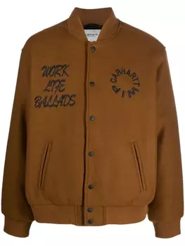 Carhartt WIP фетровый бомбер Work Varsity, коричневый