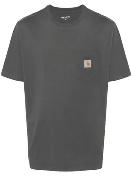 Carhartt WIP футболка с нашивкой-логотипом, зеленый