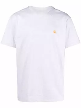 Carhartt WIP футболка с вышитым логотипом, серый