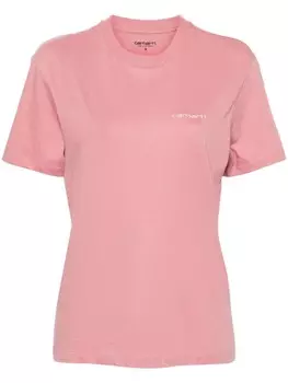 Carhartt WIP футболка с вышивкой, розовый
