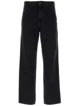 Carhartt WIP хлопковые джинсы с одним коленом, черный