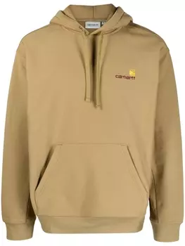 Carhartt WIP худи с кулиской и вышитым логотипом, зеленый
