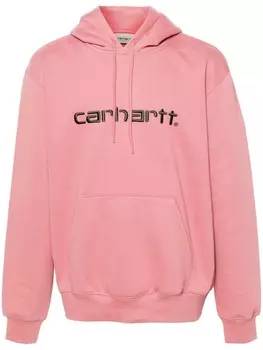 Carhartt WIP худи с вышитым логотипом, розовый