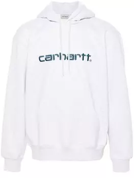 Carhartt WIP худи с вышитым логотипом, серый