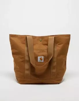 Carhartt WIP коричневая холщовая сумка-тоут