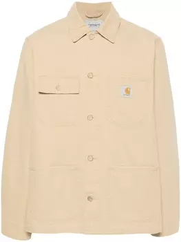 Carhartt WIP куртка-рубашка Michigan из органического хлопка, нейтральный цвет