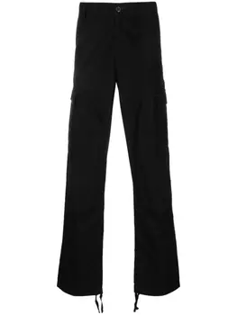 Carhartt WIP mid-rise cotton trousers, черный