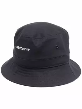 Carhartt WIP панама с вышитым логотипом, черный
