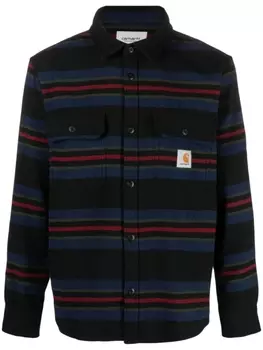 Carhartt WIP полосатая рубашка Oregon с логотипом, черный