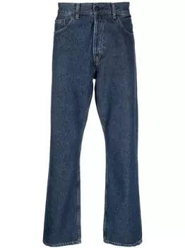 Carhartt WIP прямые джинсы с нашивкой-логотипом, синий