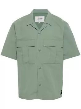 Carhartt WIP рубашка Evers, зеленый