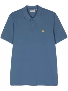 Carhartt WIP рубашка поло с вышитым логотипом, синий