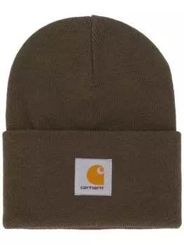 Carhartt WIP шапка бини с нашивкой-логотипом, зеленый