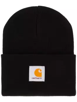 Carhartt WIP шапка бини с нашивкой-логотипом, черный