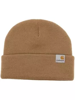 Carhartt WIP шапка бини с нашивкой-логотипом, нейтральный цвет
