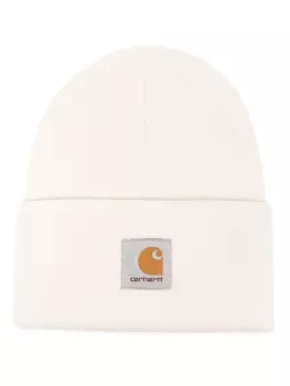 Carhartt WIP шапка бини с нашивкой-логотипом, нейтральный цвет