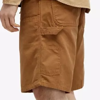 Carhartt WIP Шорты до колена с двойным коленом, коричневый