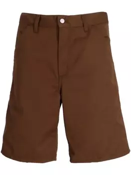 Carhartt WIP шорты с нашивкой-логотипом, коричневый