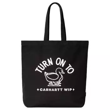 Carhartt WIP Сумка-шоппер из хлопка, сумка для покупок, дамская сумочка, сумка на плечо, обычная, унисекс, черная