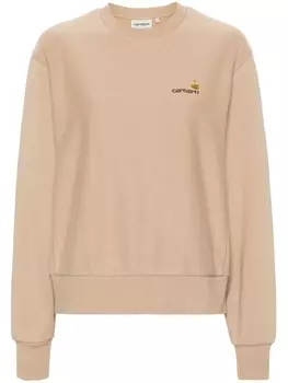 Carhartt WIP толстовка W' American Script с вышитым логотипом, нейтральный цвет