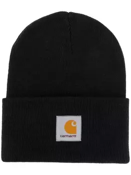 Carhartt WIP трикотажная шапка бини с логотипом, черный