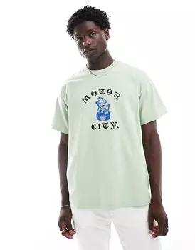 Carhartt WIP – зеленая футболка с изображением Motor City