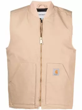Carhartt WIP жилет с воротником в рубчик, нейтральный