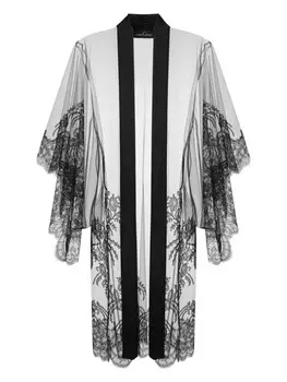 Carine Gilson халат Illusion из тюля, черный