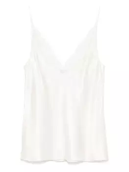 Carine Gilson шелковый топ на бретелях, нейтральный