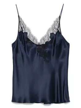 Carine Gilson шелковый топ, синий